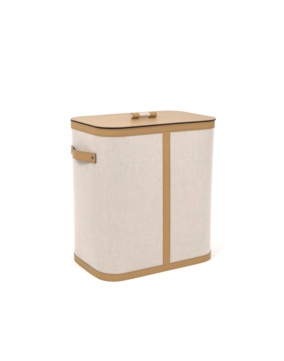 Pinetti Penelope Rektangulær Kurv – 30×45×H50 cm, vandtæt læder & ecru bomuld, eksklusiv opbevaring til hjemmet