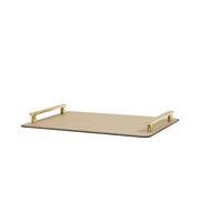 Pinetti Venaria – elegant serveringsbakke - italiensk læder med metalhåndtag (flere størrelser)