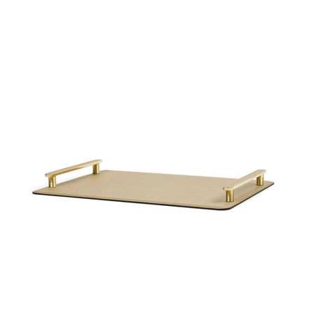 Pinetti Venaria – elegant serveringsbakke - italiensk læder med metalhåndtag (flere størrelser)