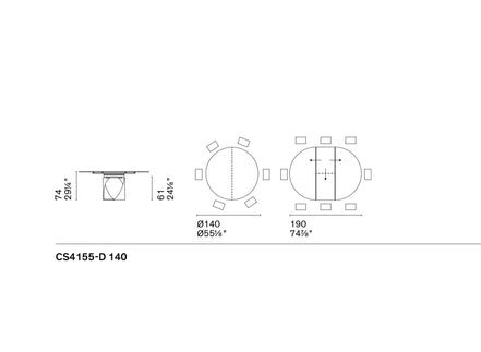 Calligaris Cyclone spisebord