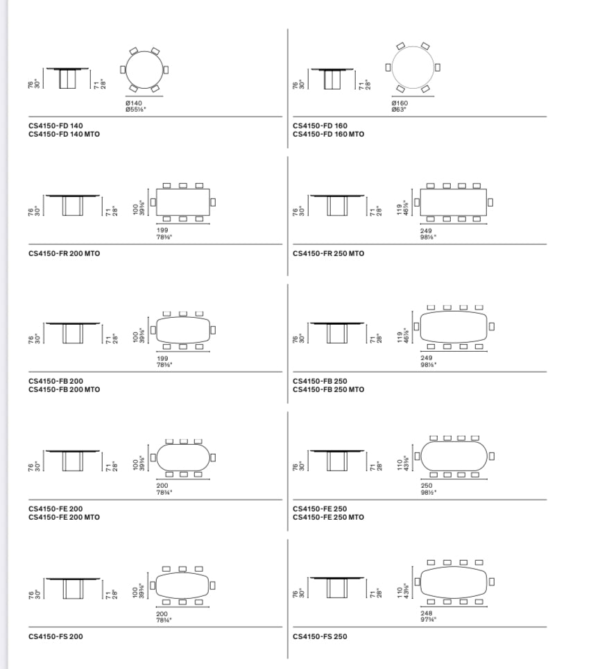 Calligaris YOROI Udtrækkeligt Spisebord – rektangulært bord i keramisk top og massiv base med træindsats