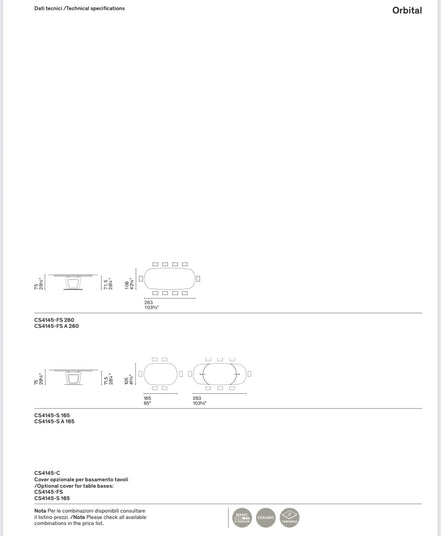 Calligaris ORBITAL – udtrækkeligt spisebord med oval form og central fod, designet af Pininfarina  ￼