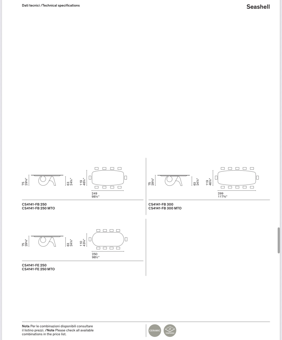 Calligaris SEASHELL – skulpturalt spisebord med base i beton og bordplade i hærdet glas eller keramik, designet af Gino Carollo