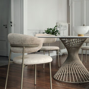 Calligaris OLEANDRO Spisebordsstol – polstret stol med metalstel, designet af Archirivolto, ideel til moderne hjem og erhverv