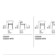 Calligaris OLEANDRO Spisebordsstol – polstret stol med metalstel, designet af Archirivolto, ideel til moderne hjem og erhverv