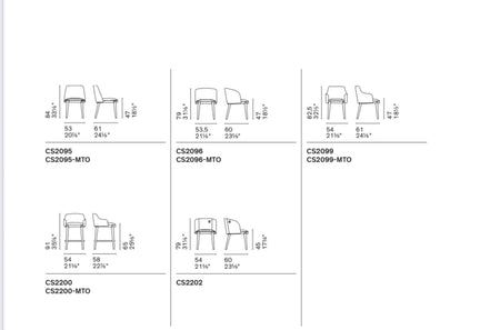 Calligaris Adél Spisebordsstol – polstret stol med asketræramme og elegant silhuet, designet af Buratti