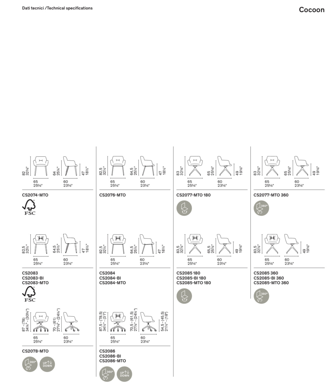 Calligaris Cocoon Lænestol – polstret lænestol med kraftigt skumfys og træben, designet af Edi & Paolo Ciani