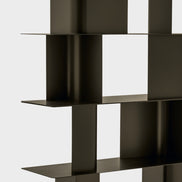 Calligaris CARV Reol – modulopbygget reol i sort pulverlakeret stål med buede stolper