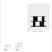 Calligaris CARV Reol – modulopbygget reol i sort pulverlakeret stål med buede stolper