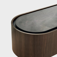 Calligaris LAKE Skænk – oval skænk med keramisk bordplade