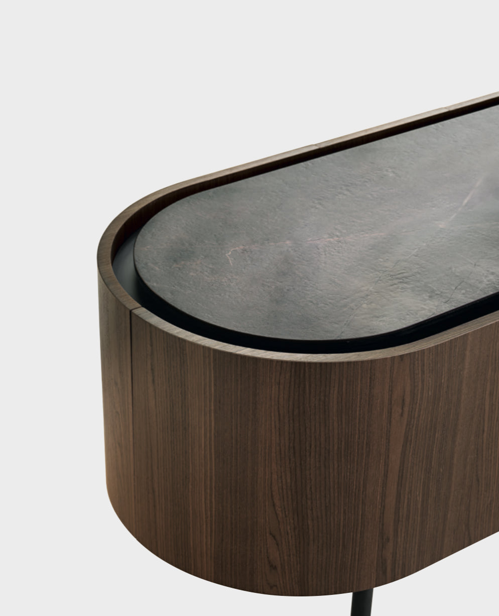 Calligaris LAKE Skænk – oval skænk med keramisk bordplade