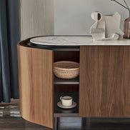 Calligaris LAKE Skænk – oval skænk med keramisk bordplade