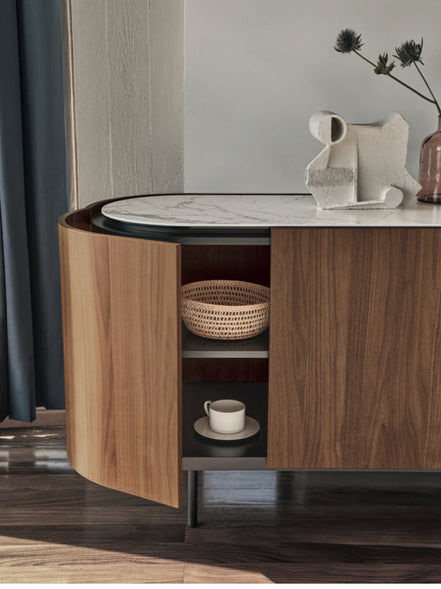 Calligaris LAKE Skænk – oval skænk med keramisk bordplade