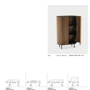 Calligaris LAKE Skænk – oval skænk med keramisk bordplade