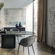 Calligaris YOROI Udtrækkeligt Spisebord – rektangulært bord i keramisk top og massiv base med træindsats