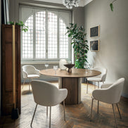 Calligaris YOROI Udtrækkeligt Spisebord – rektangulært bord i keramisk top og massiv base med træindsats