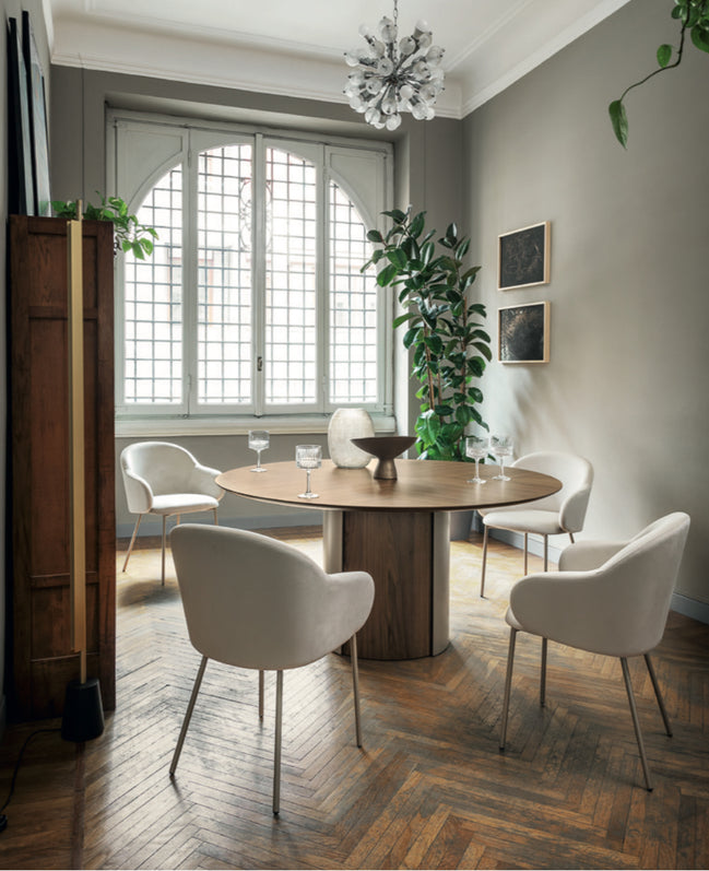 Calligaris YOROI Udtrækkeligt Spisebord – rektangulært bord i keramisk top og massiv base med træindsats