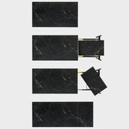 Calligaris ALPHA - udtrækkeligt spisebord i massiv træ og keramiktop, kompromisløst italiensk design