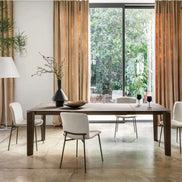 Calligaris DELTA Udtrækkeligt Spisebord – rektangulært designbord med metalben og top i hærdet glas/keramik, model