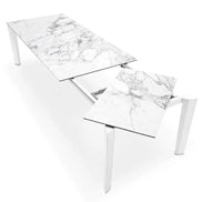 Calligaris DELTA Udtrækkeligt Spisebord – rektangulært designbord med metalben og top i hærdet glas/keramik, model