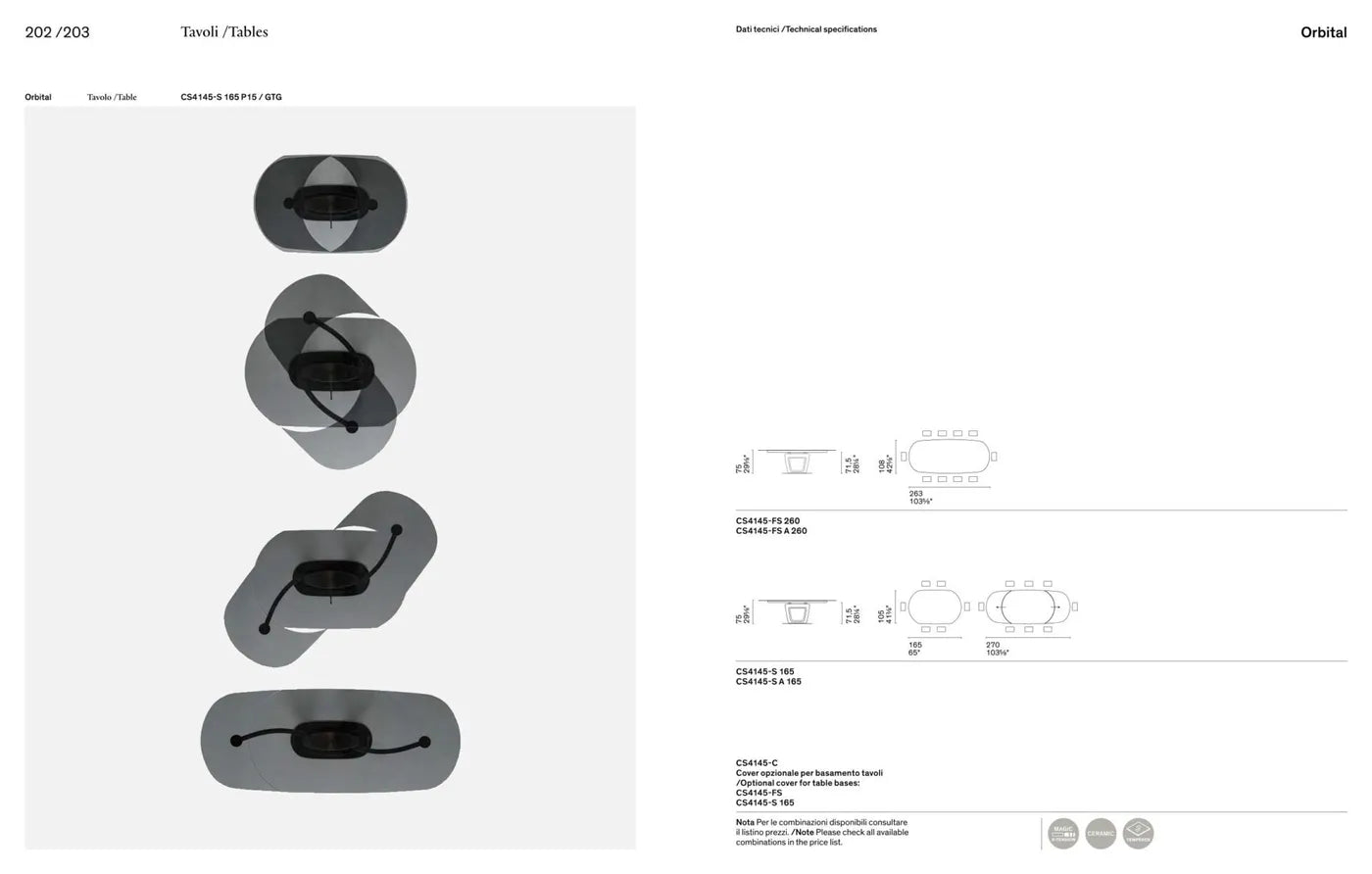 Calligaris ORBITAL – udtrækkeligt spisebord med oval form og central fod, designet af Pininfarina  ￼