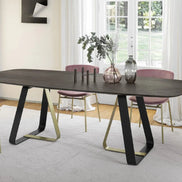 Calligaris SUNSHINE Bord – rektangulært spisebord med metal fod i U- og L-form, udtrækkeligt