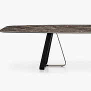 Calligaris SUNSHINE Bord – rektangulært spisebord med metal fod i U- og L-form, udtrækkeligt