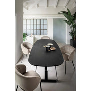 Calligaris SUNSHINE Bord – rektangulært spisebord med metal fod i U- og L-form, udtrækkeligt