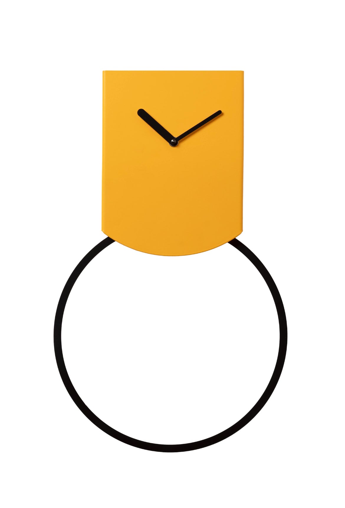 COVO Tovi Pendul Vægur – minimalistisk vægur med pendul (L 30 × B 3,8 × H 53,5 cm), stål i flere farver: hvid, sort, guld-gul, turkis