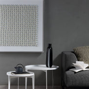 Illusion Due-in-Uno – multifunktionel spejl- og opbevaringsenhed i sølvfinishet stål og hærdet glas, 120 × 20 × H 220 cm