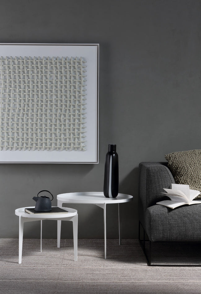 Illusion Due-in-Uno – multifunktionel spejl- og opbevaringsenhed i sølvfinishet stål og hærdet glas, 120 × 20 × H 220 cm