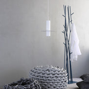 Kreis Pendellampe – elegant hængelampe i metalskive og opalhvid glas, Ø 60 cm, italiensk design