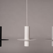 Kreis Pendellampe – elegant hængelampe i metalskive og opalhvid glas, Ø 60 cm, italiensk design