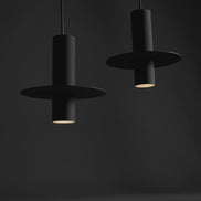 Kreis Pendellampe – elegant hængelampe i metalskive og opalhvid glas, Ø 60 cm, italiensk design