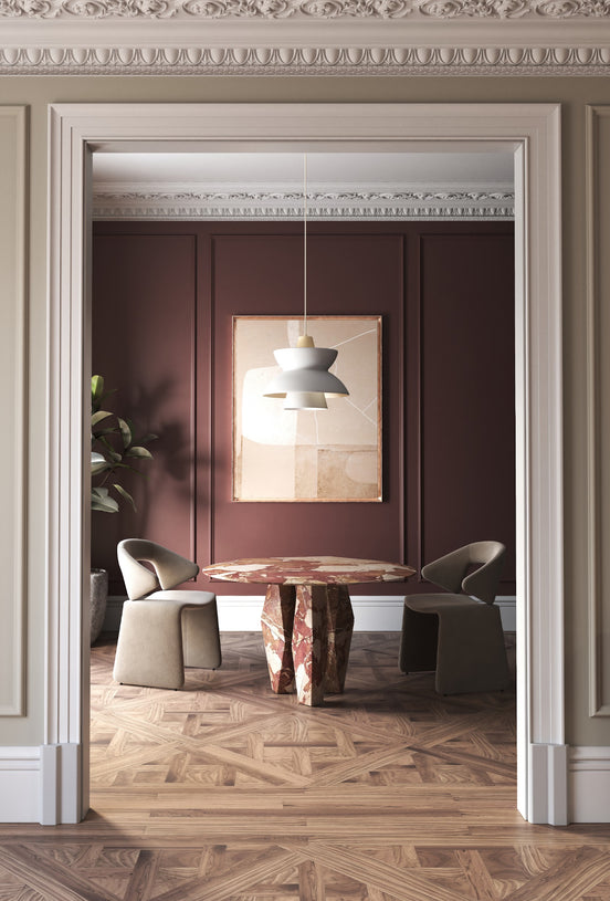 Rundt spisebord 110Ø - Massivt marmor  - ilab design