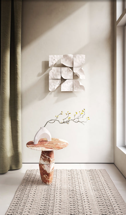 Sofabord Ø50 cm, massivt marmor - Ilab design