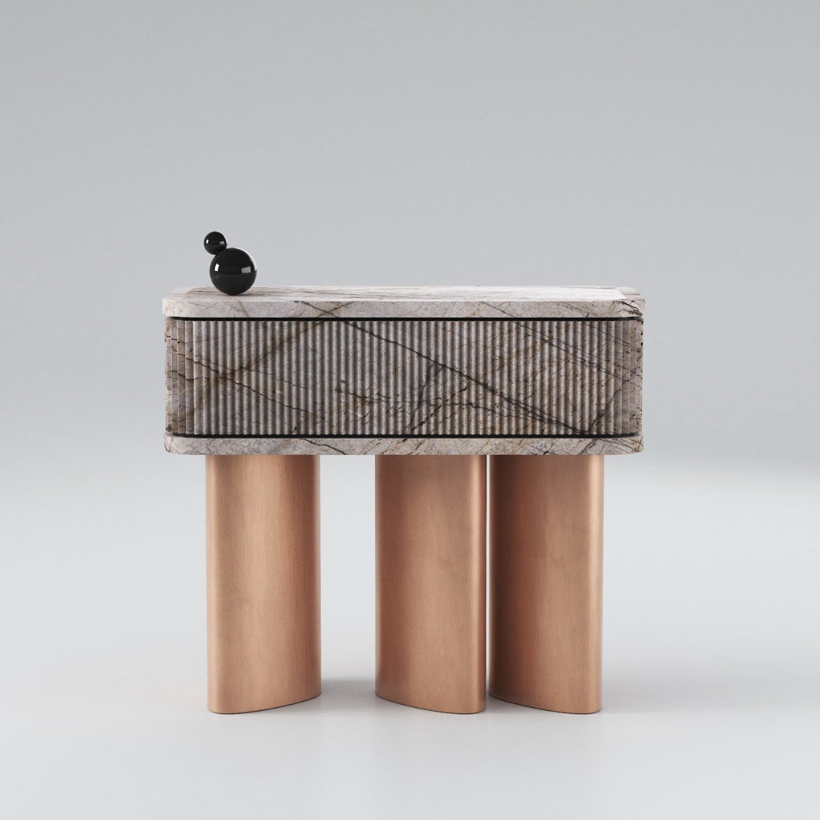 Marmor konsolbord, kobber ben - Ilab Design