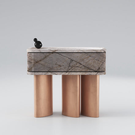 Marmor konsolbord, kobber ben - Ilab Design