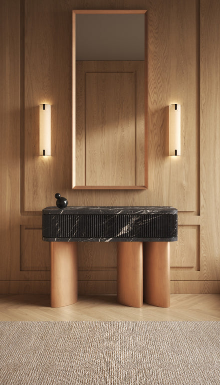Marmor konsolbord, kobber ben - Ilab Design