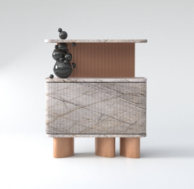 Barskænk i marmor - eksklusivt design - Ilab Design