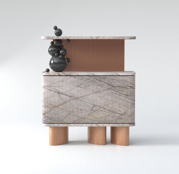 Barskænk i marmor - eksklusivt design - Ilab Design