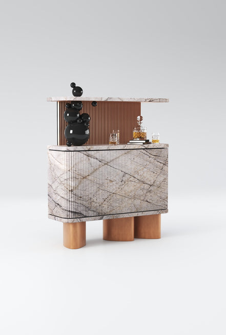 Barskænk i marmor - eksklusivt design - Ilab Design