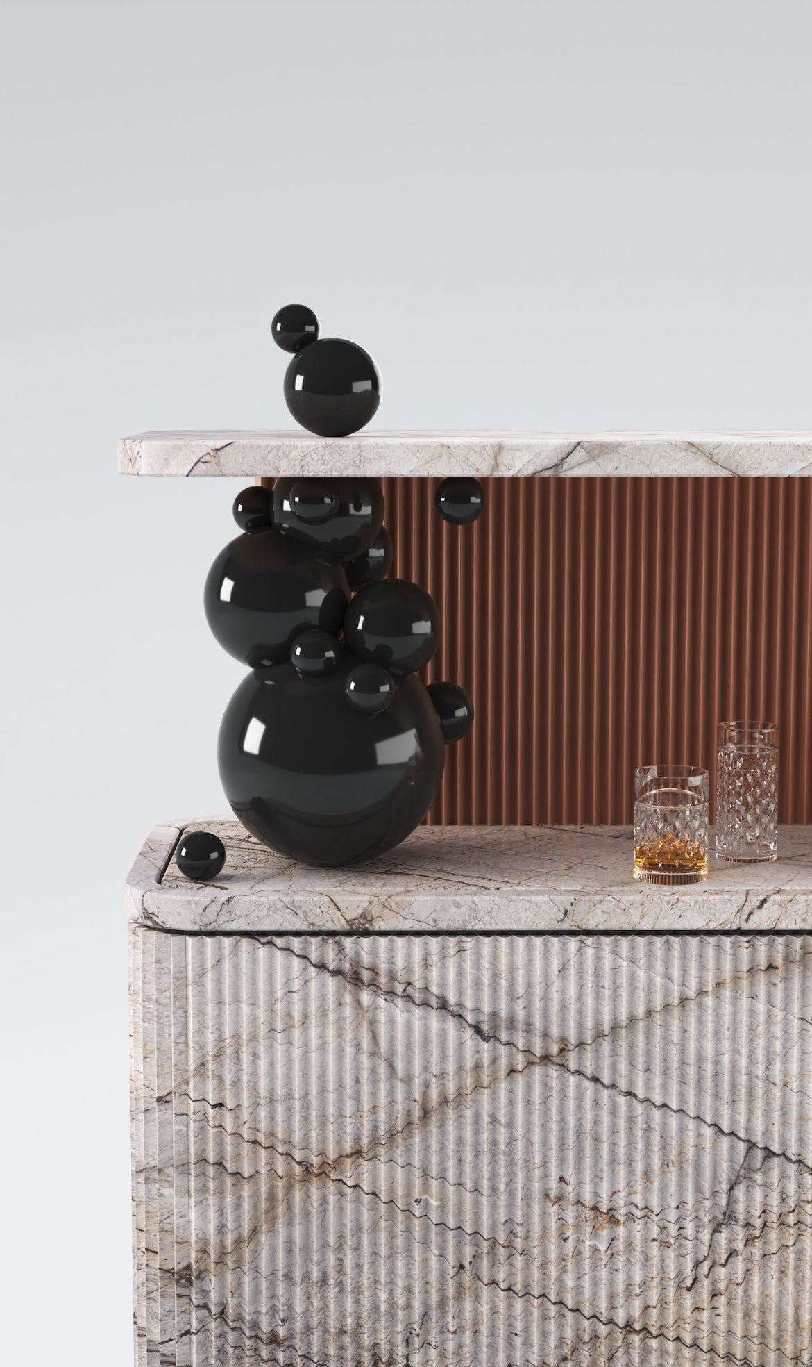 Barskænk i marmor - eksklusivt design - Ilab Design
