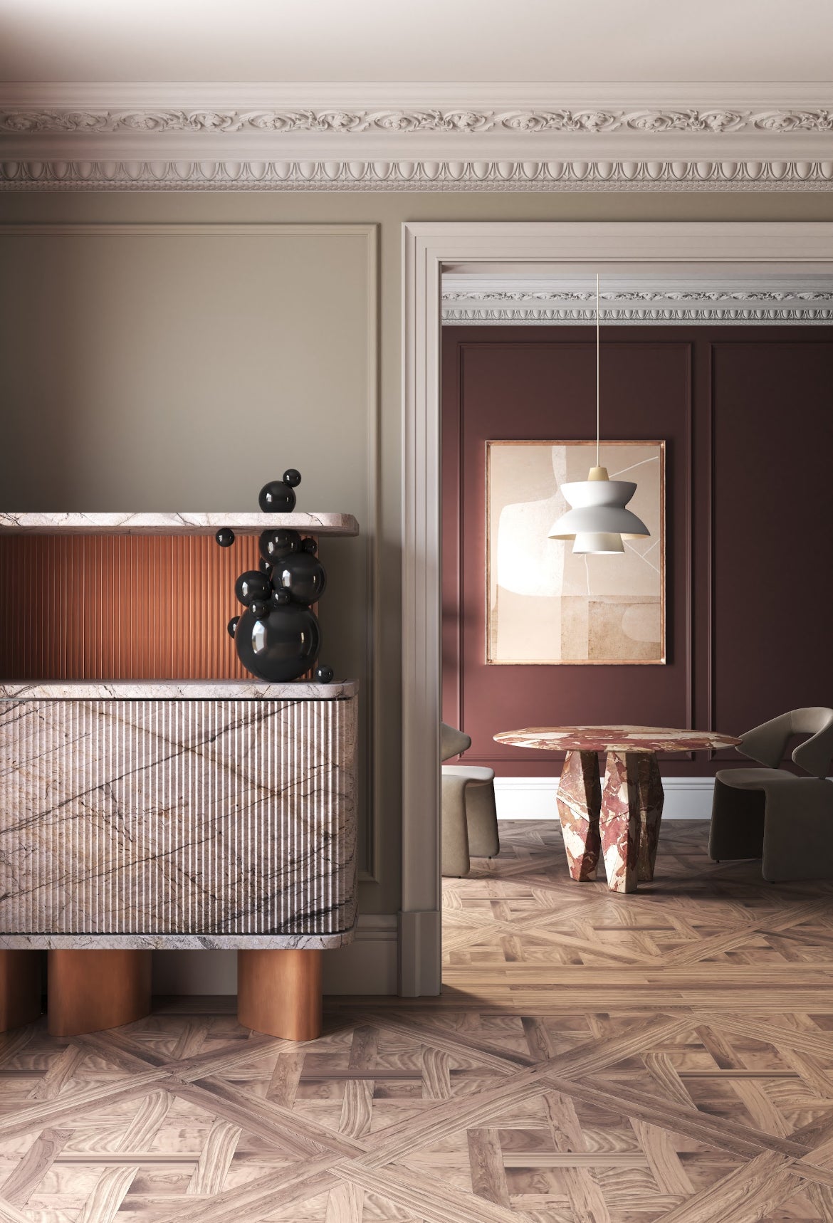 Barskænk i marmor - eksklusivt design - Ilab Design