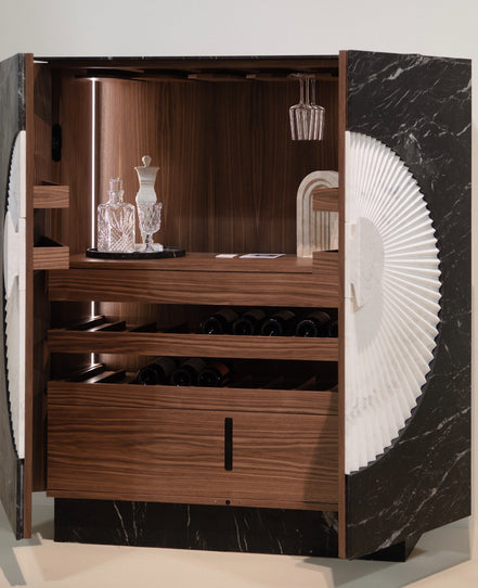 Barskab i marmor & træ - Ilab Design