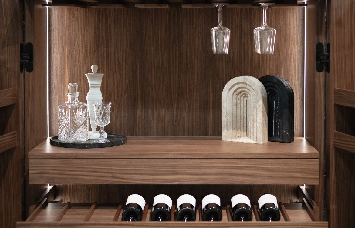 Barskab i marmor & træ - Ilab Design