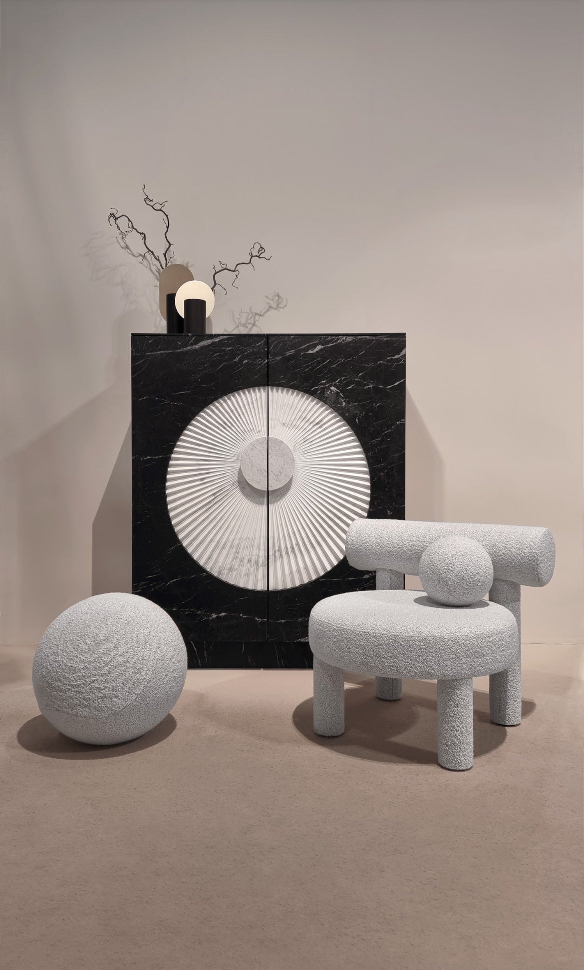 Barskab i marmor & træ - Ilab Design