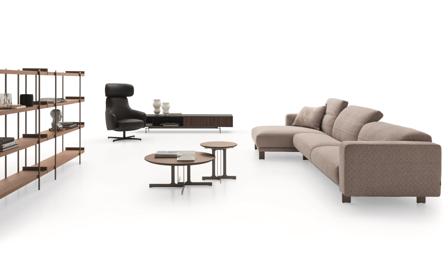 Ditre Italia Bepop modulsofa – italiensk luksussofa, justerbar nakkestøtte