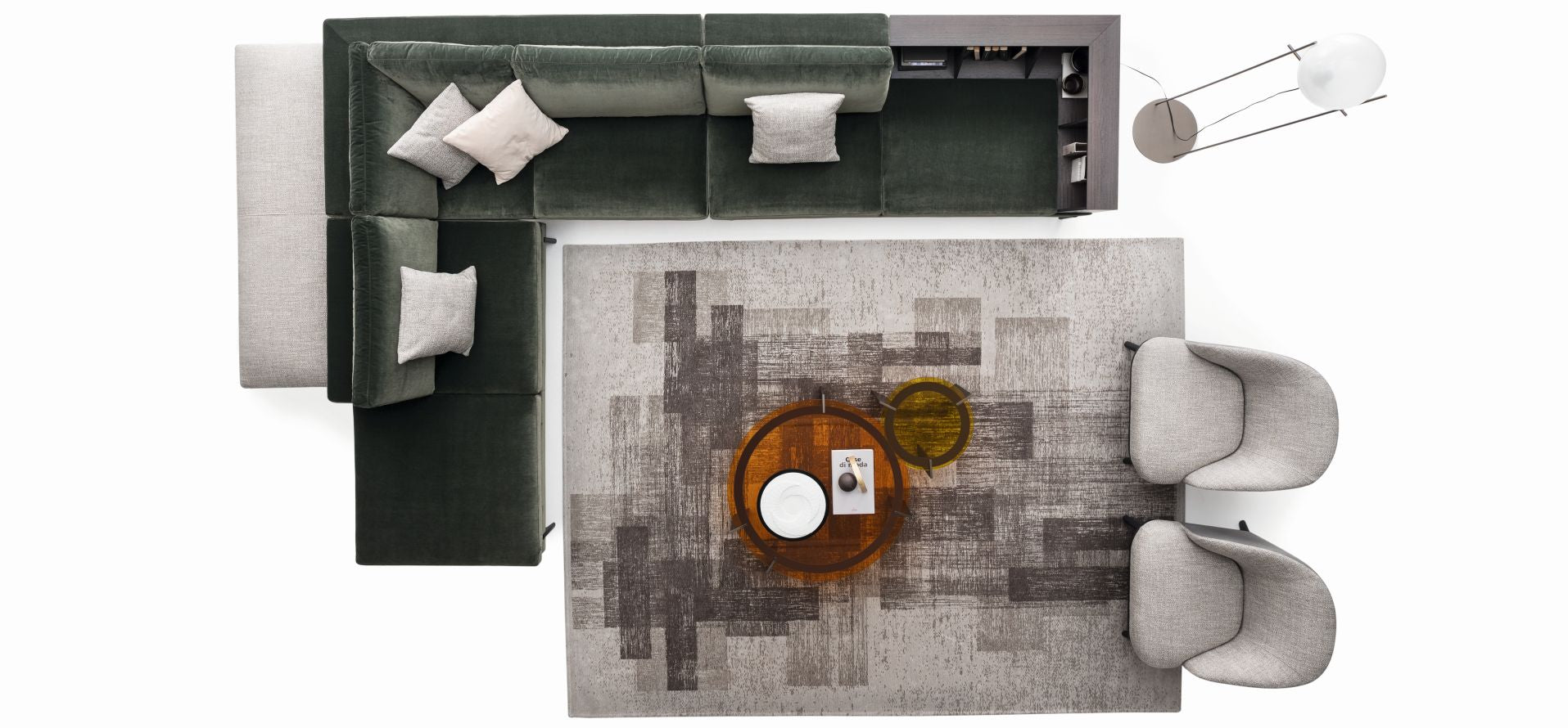 Ditre Italia Kim modulsofa – Italiensk designer sofa med integreret bogreol