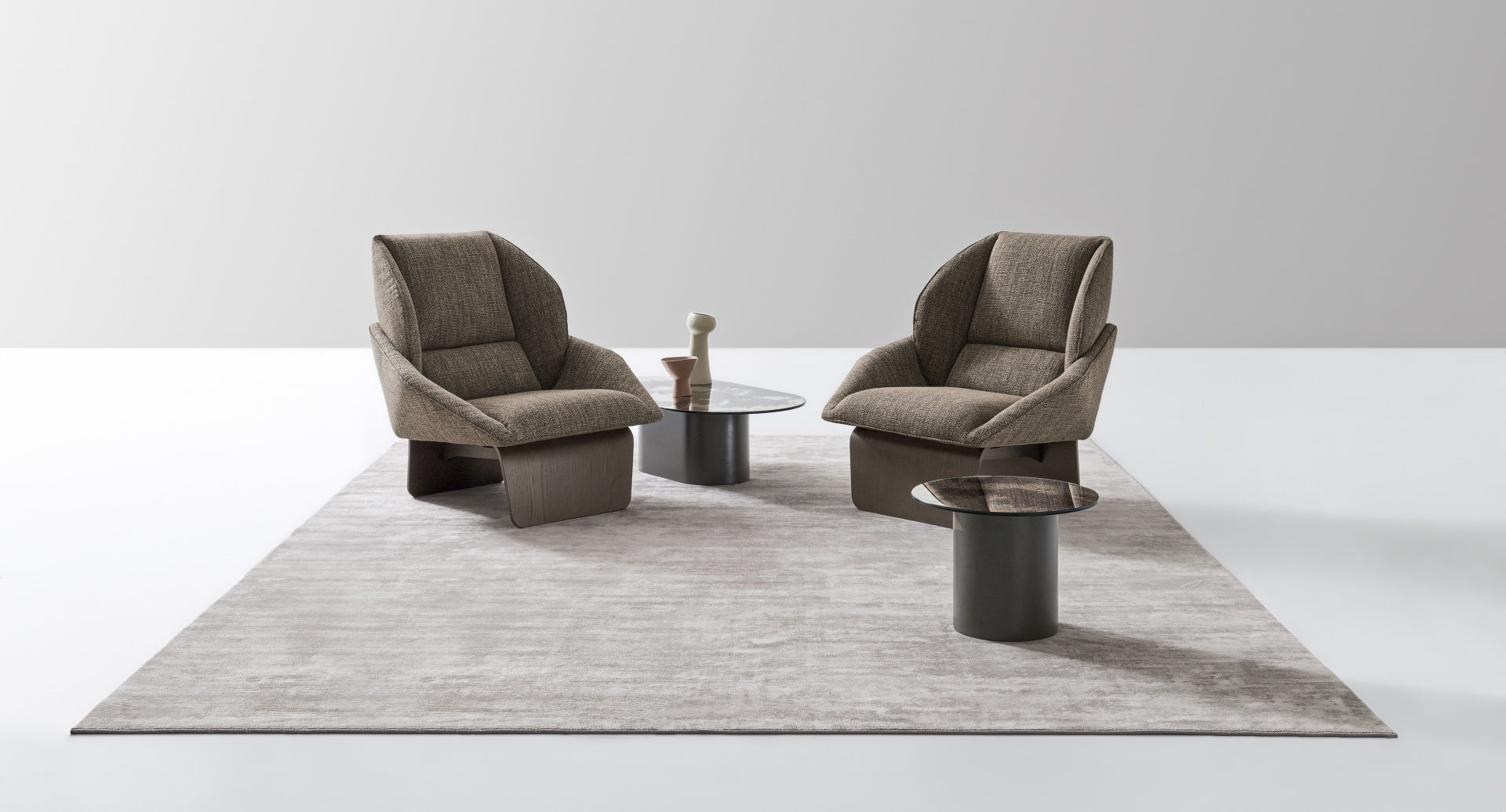 Ditre Italia Loto lænestol – moderne designlænestol med træbase